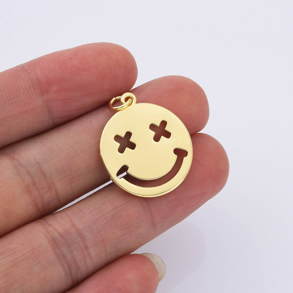 Obesek nasmejani obraz 'emoji' • 18k Gold Filled