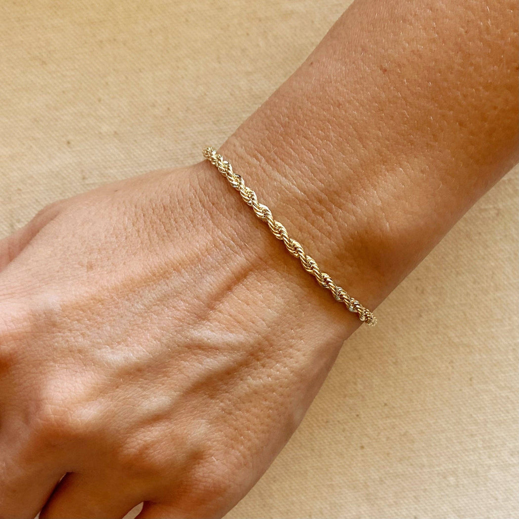 Zapestnica Rope  • 18k Gold Filled