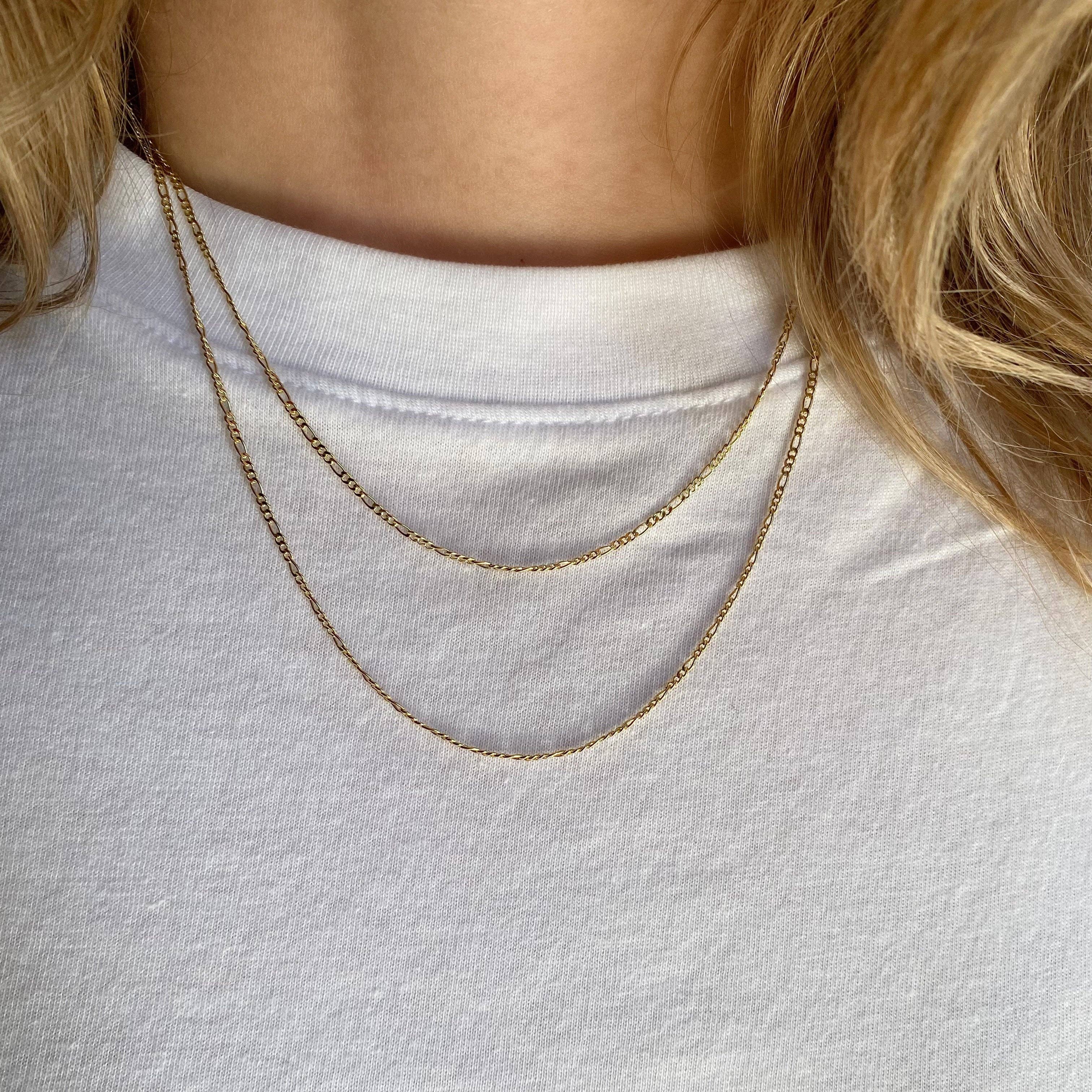 Tanka Figaro verižica (45 cm) • 18k Gold Filled