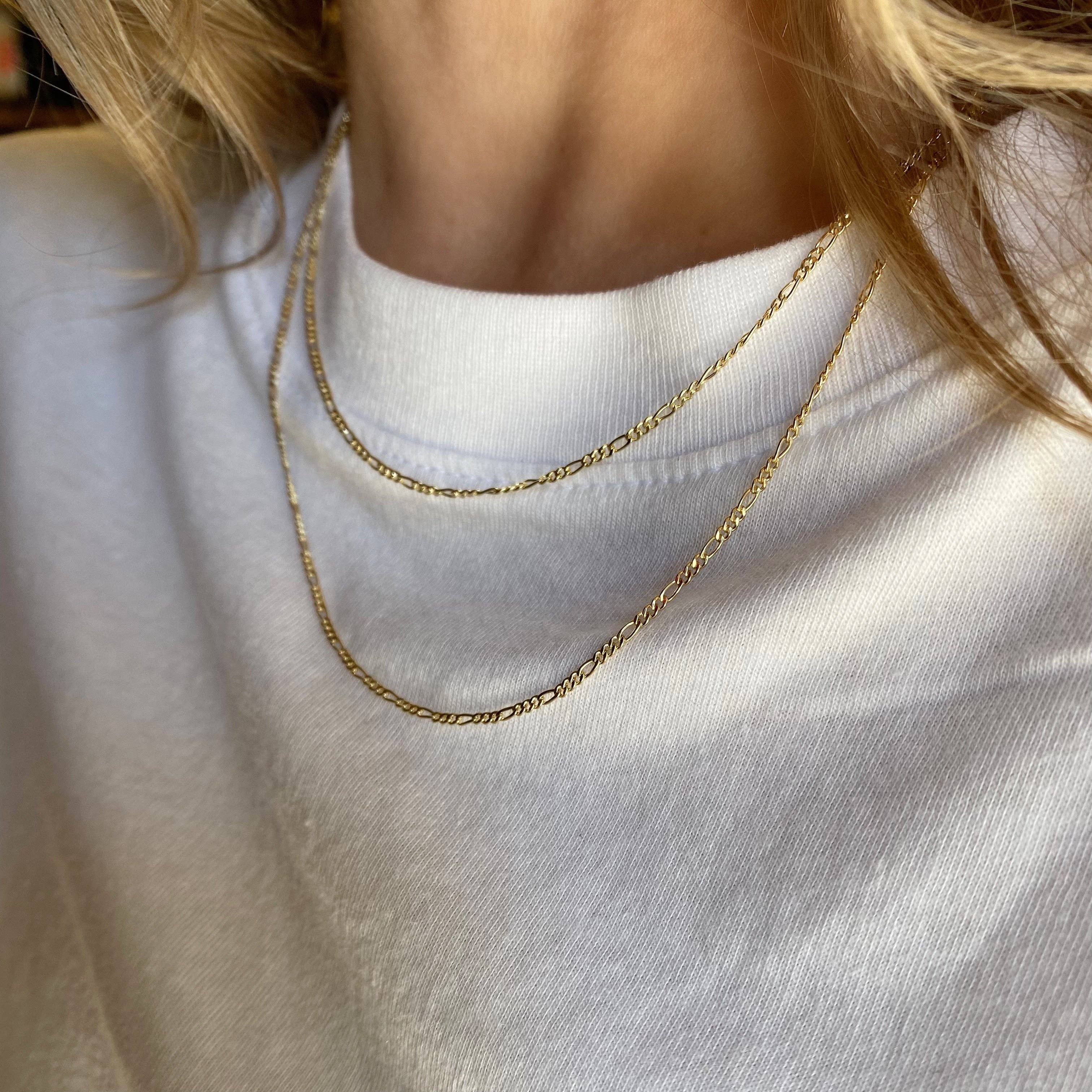 Tanka Figaro verižica (45 cm) • 18k Gold Filled