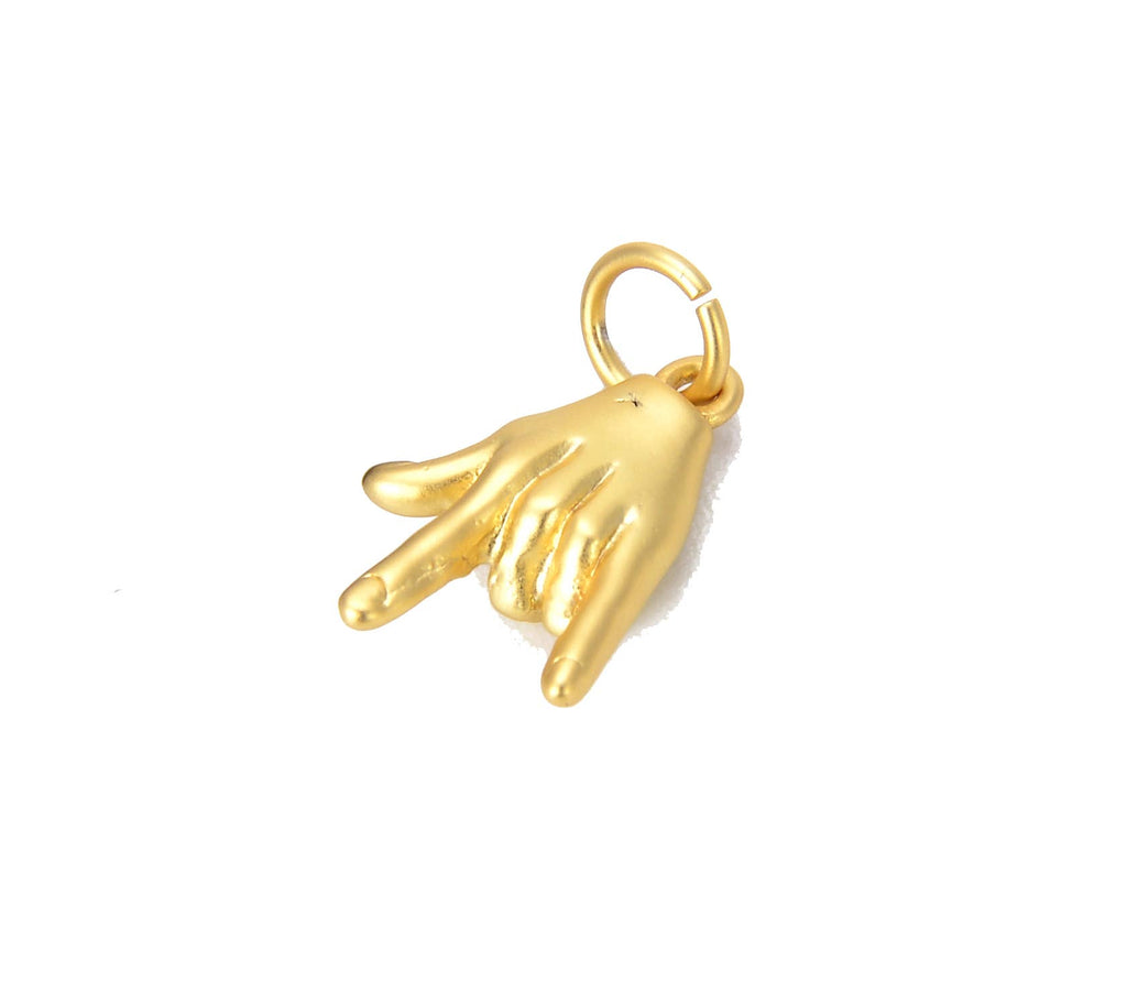 Obesek z ročno gesto 'I Love You' • 18k Gold Filled