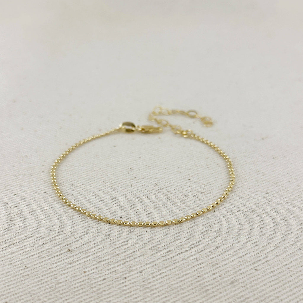 Zapestnica z ravnimi pikicami 1,5mm • 18k Gold Filled