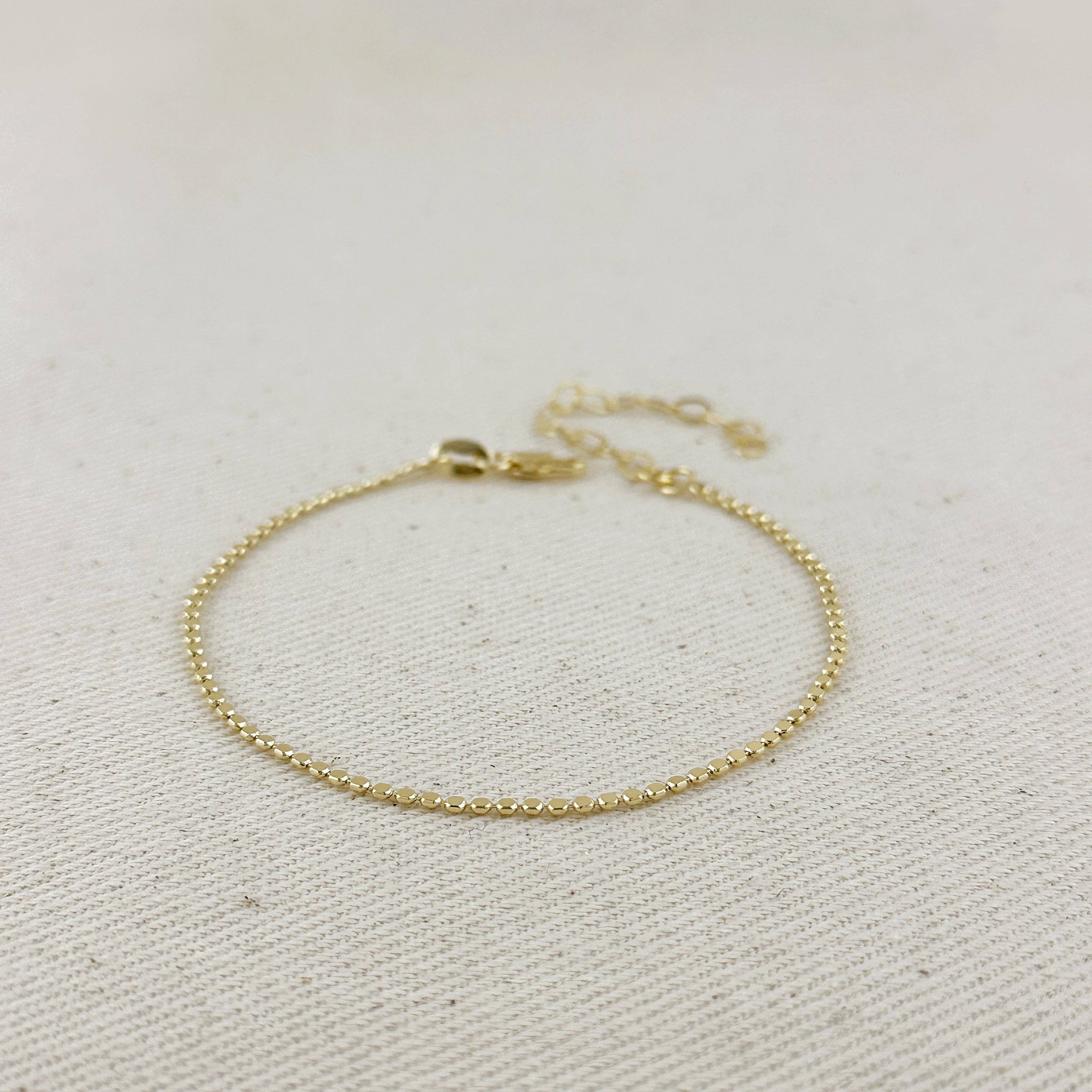 Zapestnica z ravnimi pikicami 1,5mm • 18k Gold Filled