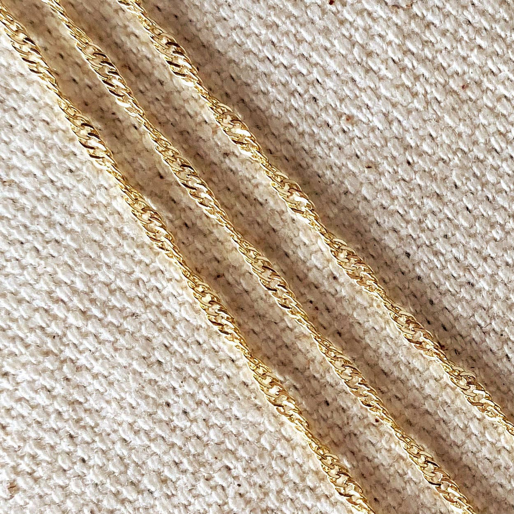 Singapore verižica (1,7 mm, 45 cm) • 18k Gold Filled