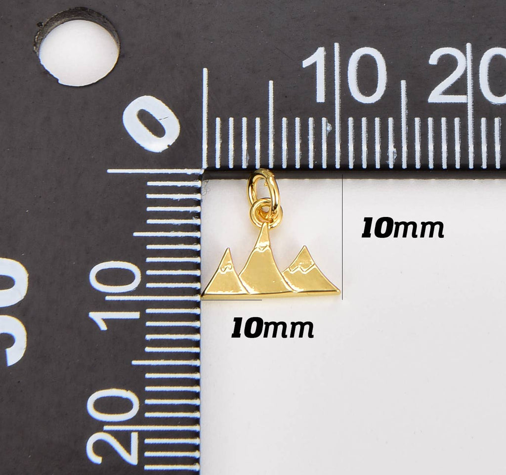 Obesek v obliki gora • 18k Gold Filled