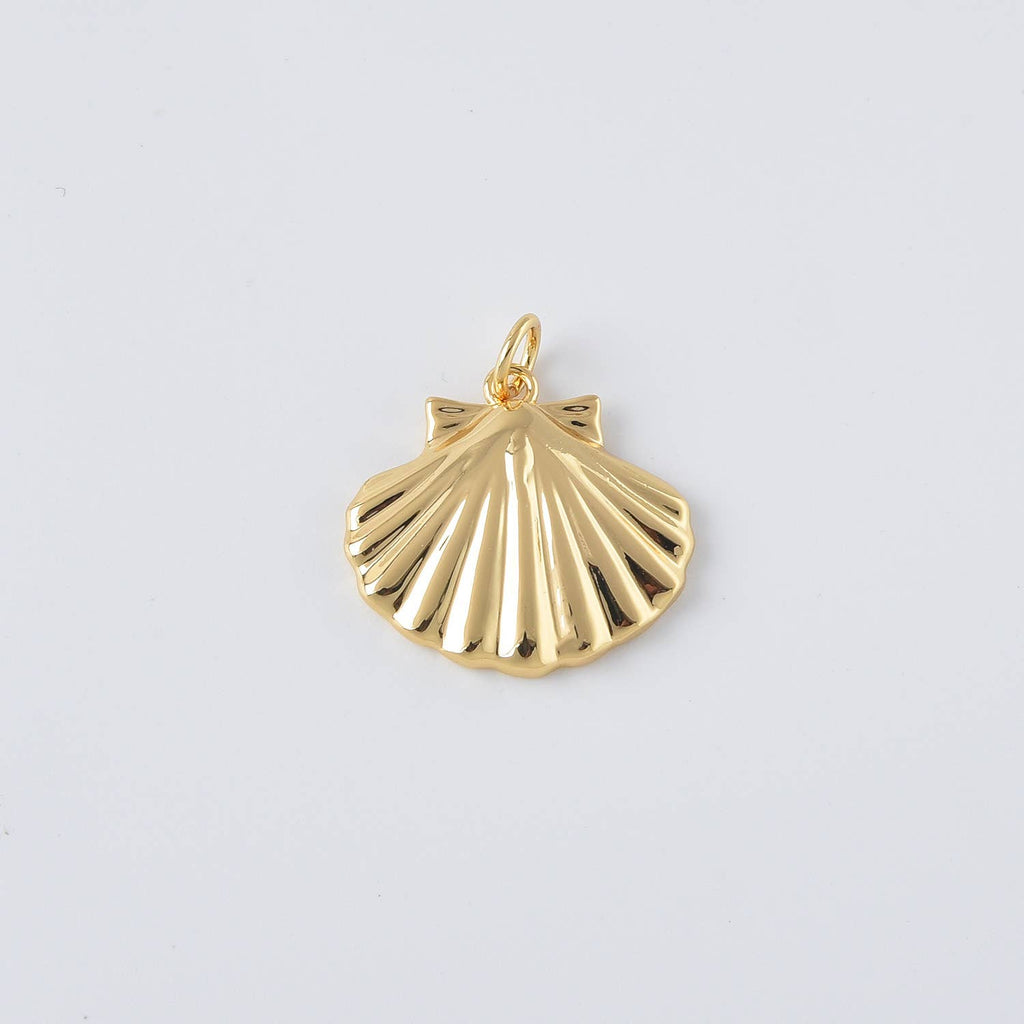 Morski obesek 'školjka' • 18k Gold Filled