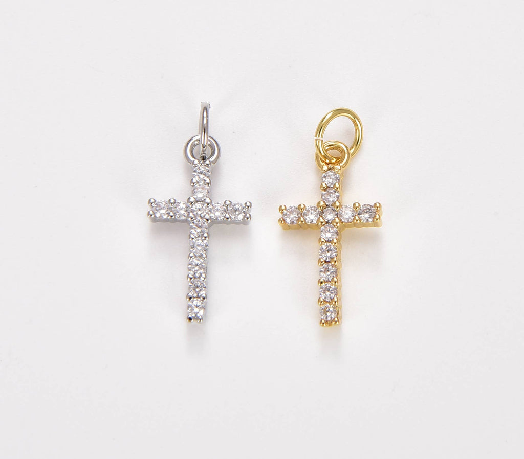 Križ s kristali • 18k Gold Filled