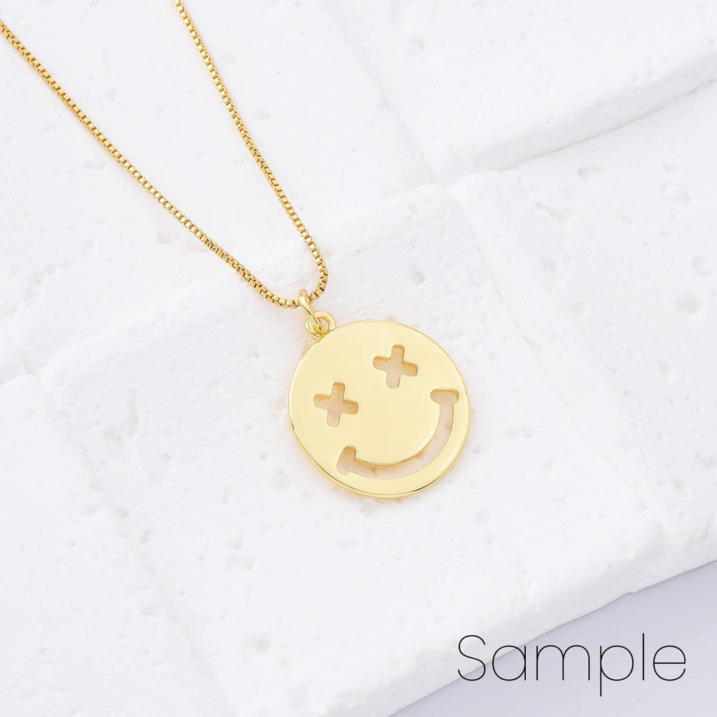 Obesek nasmejani obraz 'emoji' • 18k Gold Filled
