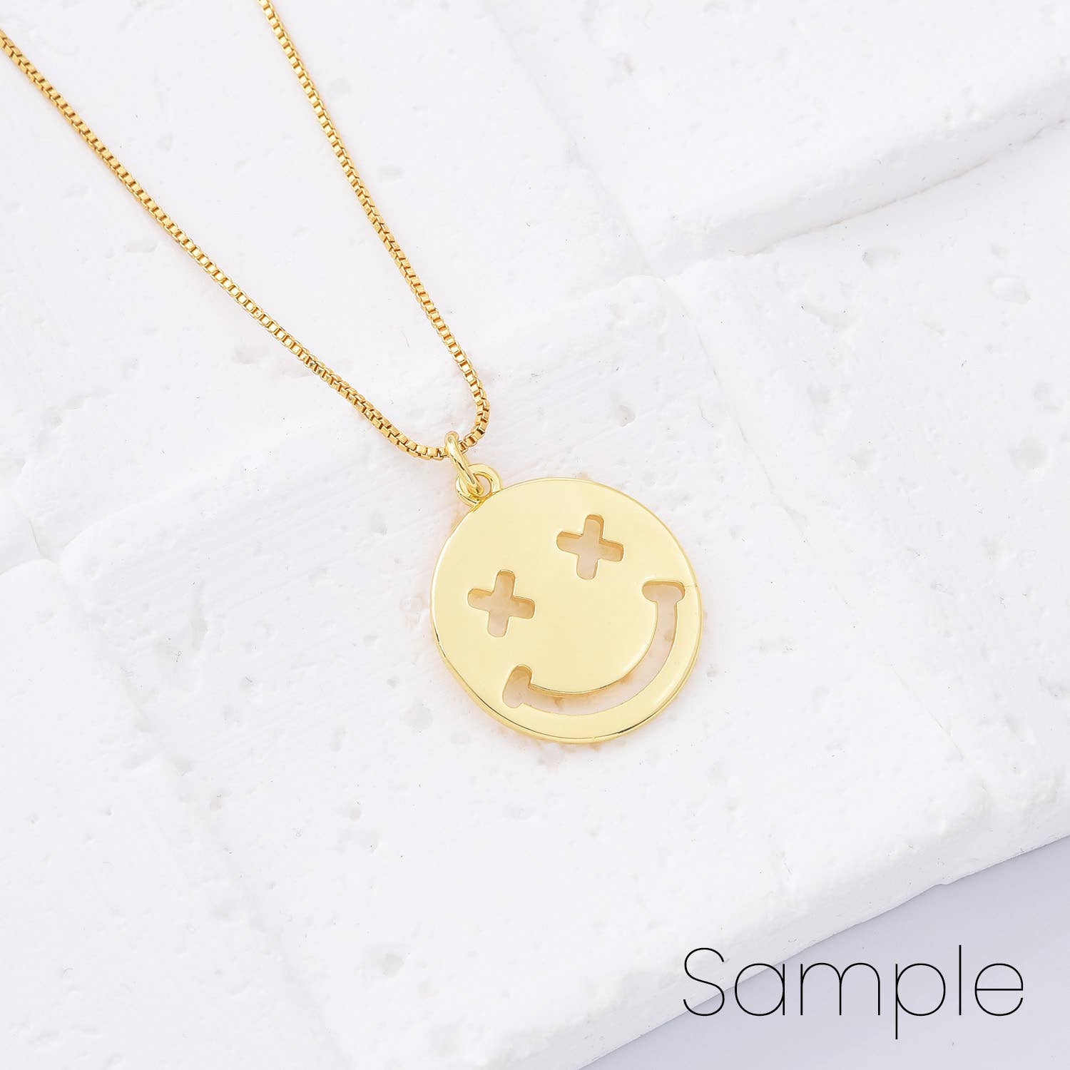 Obesek nasmejani obraz 'emoji' • 18k Gold Filled
