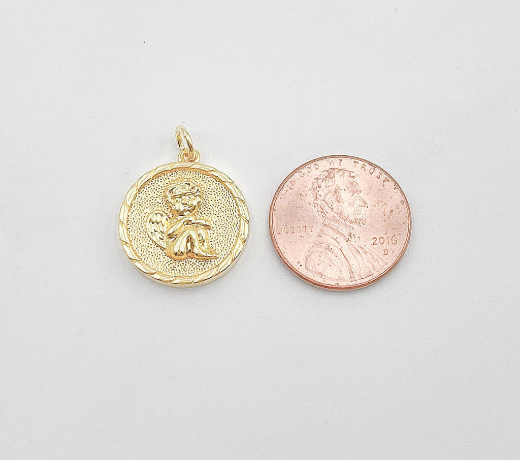 Obesek mali angel 'kerub' • 18k Gold Filled