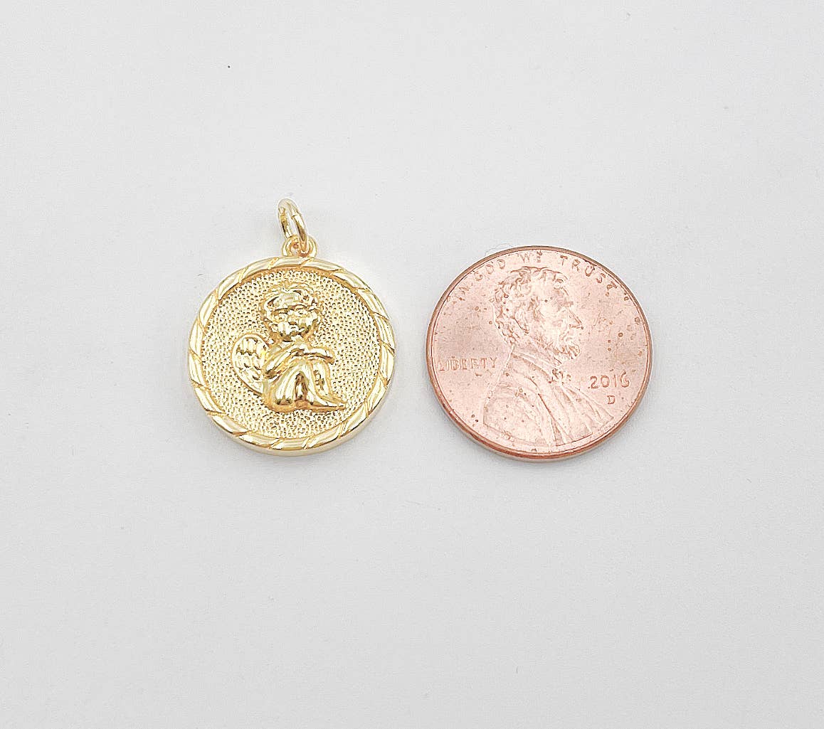 Obesek mali angel 'kerub' • 18k Gold Filled
