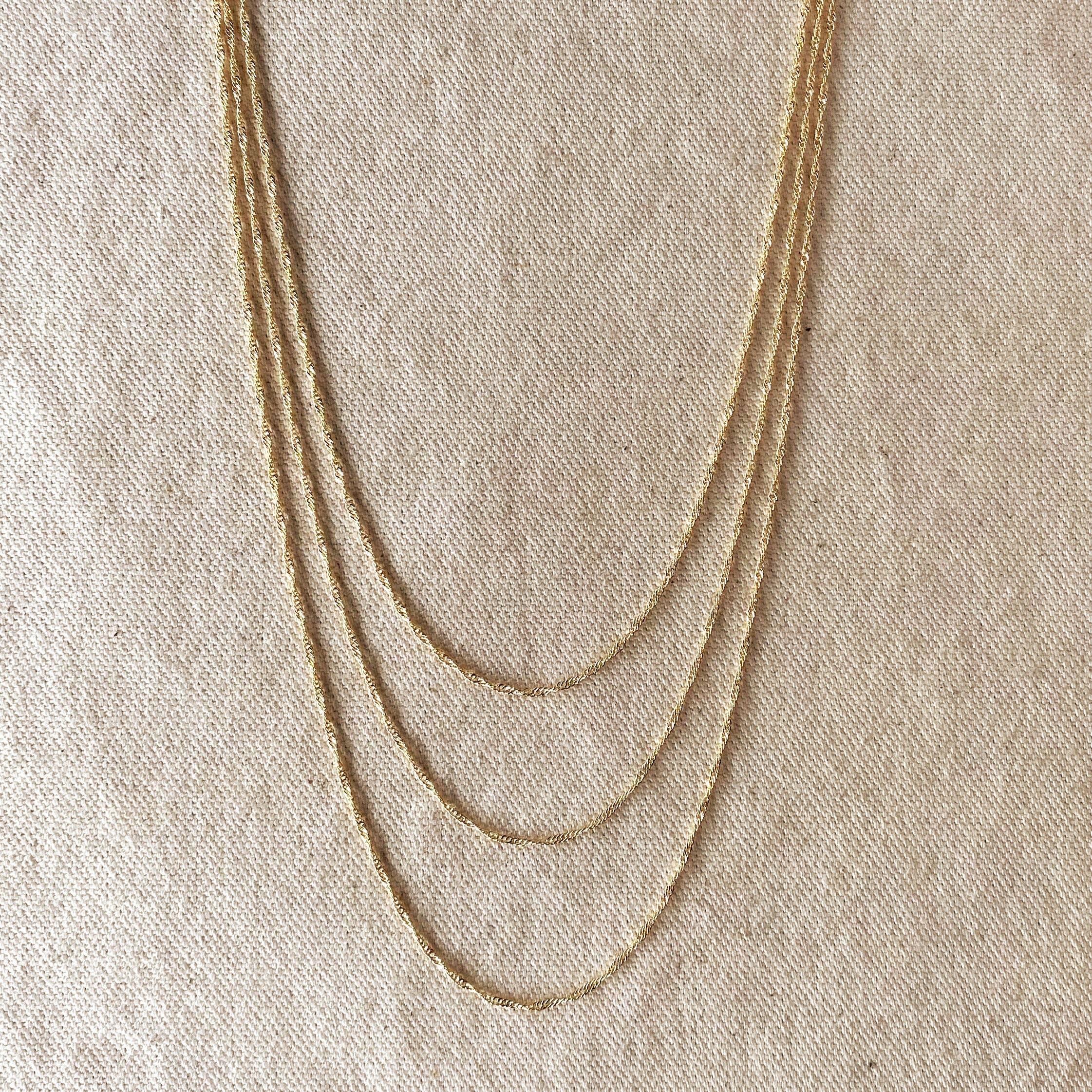 Singapore verižica (1,7 mm, 45 cm) • 18k Gold Filled