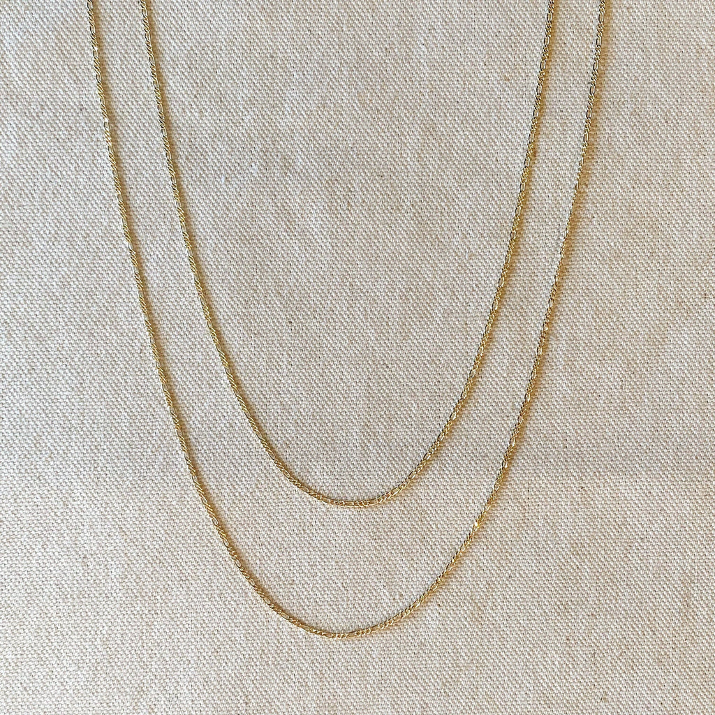 Tanka Figaro verižica (45 cm) • 18k Gold Filled