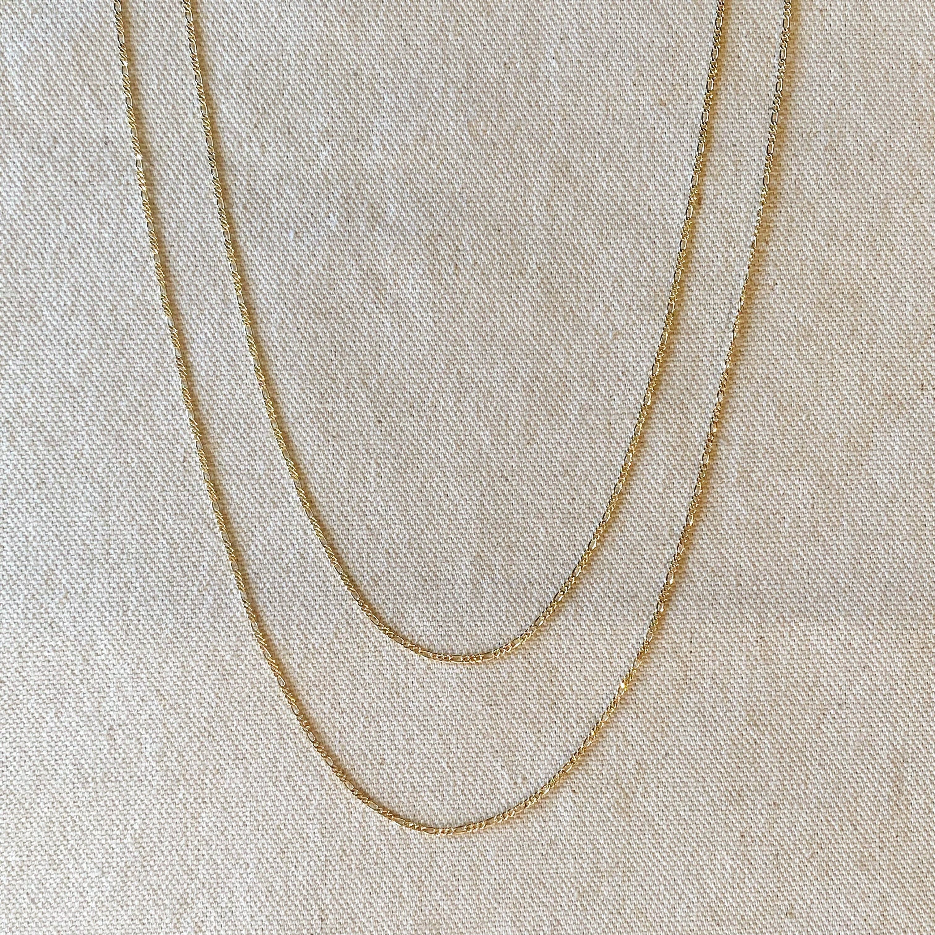 Tanka Figaro verižica (45 cm) • 18k Gold Filled