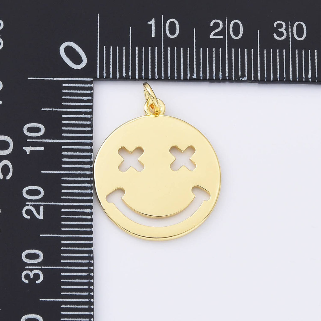 Obesek nasmejani obraz 'emoji' • 18k Gold Filled