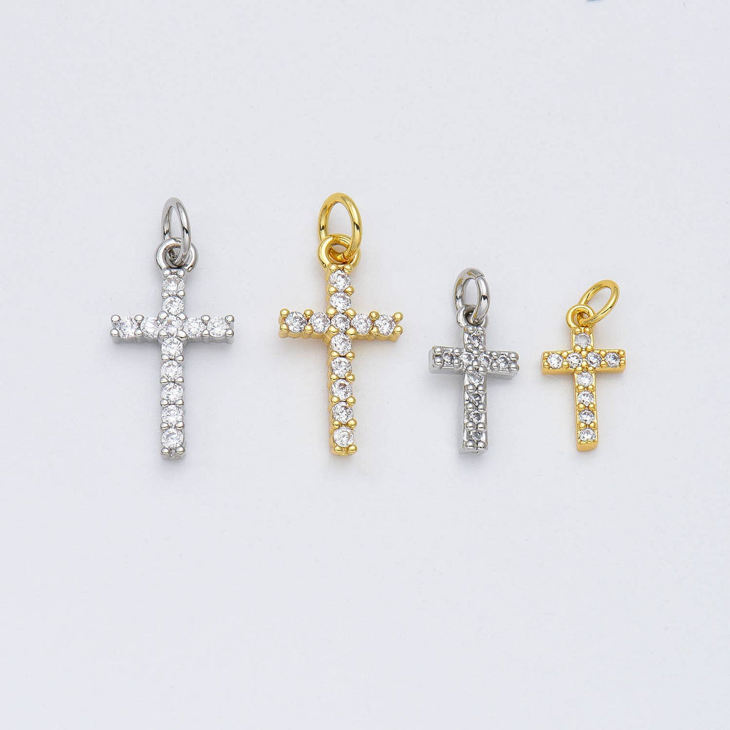 Križ s kristali • 18k Gold Filled