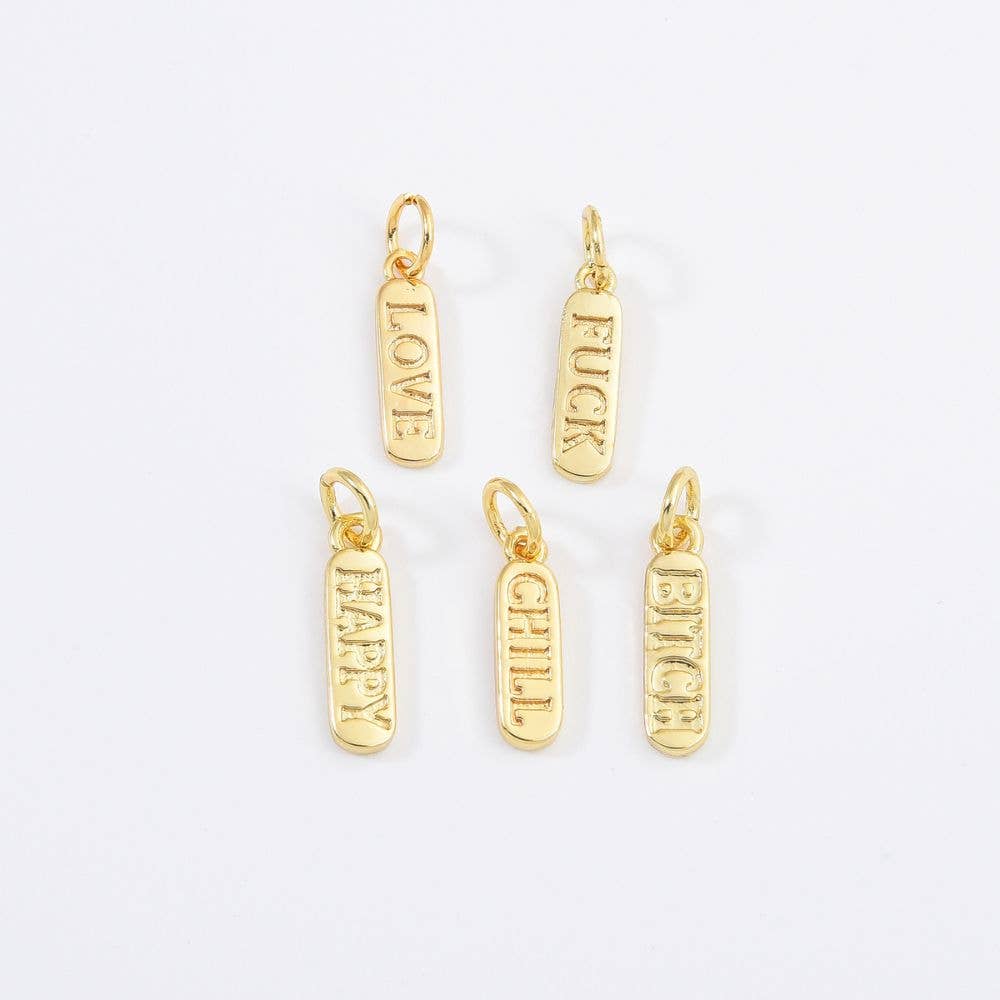 Obeski z graviranim napisom • 18k Gold Filled