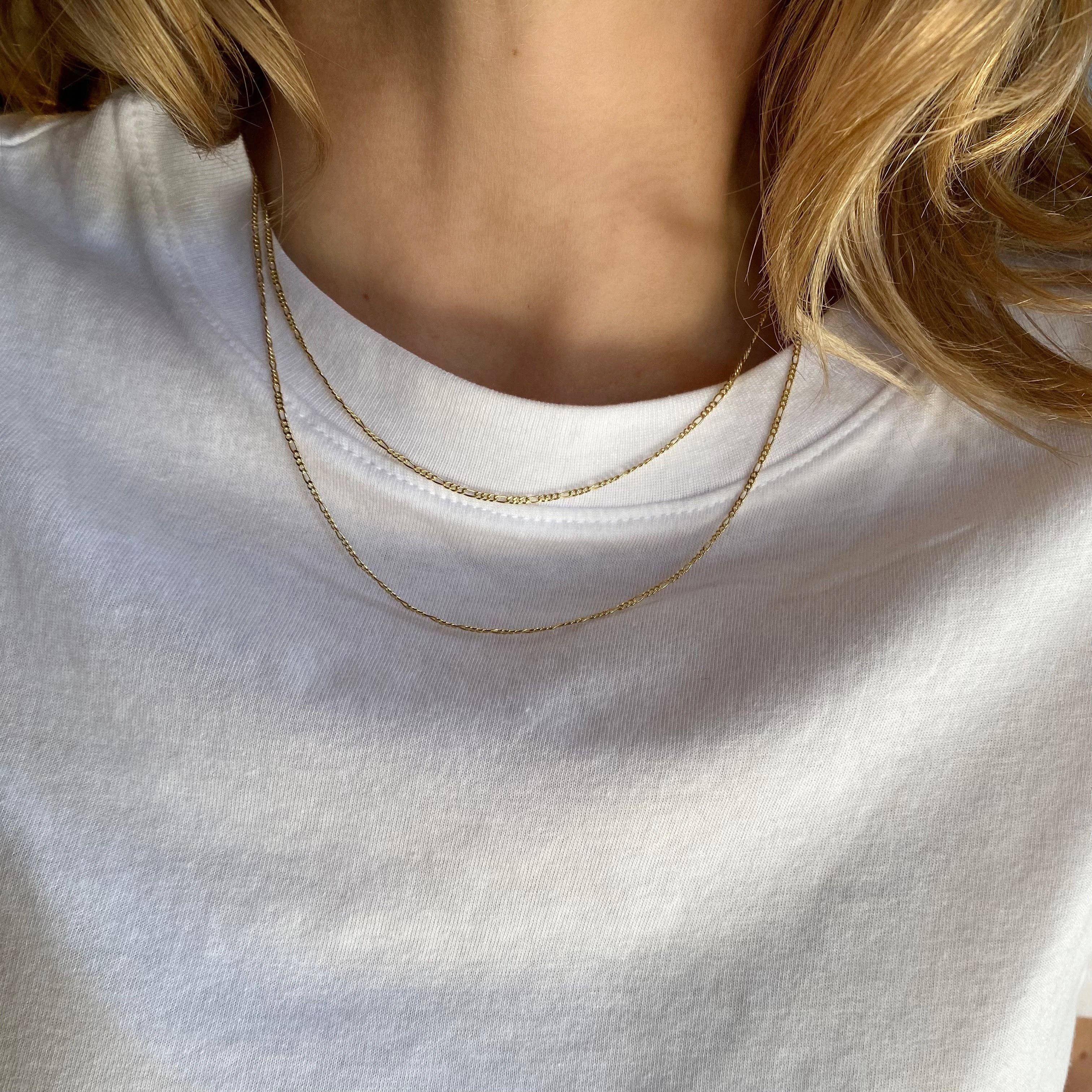 Tanka Figaro verižica (45 cm) • 18k Gold Filled