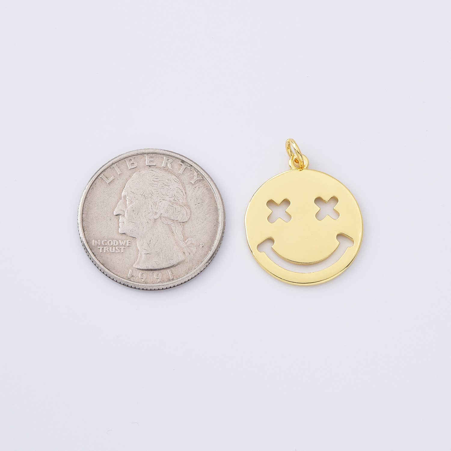 Obesek nasmejani obraz 'emoji' • 18k Gold Filled