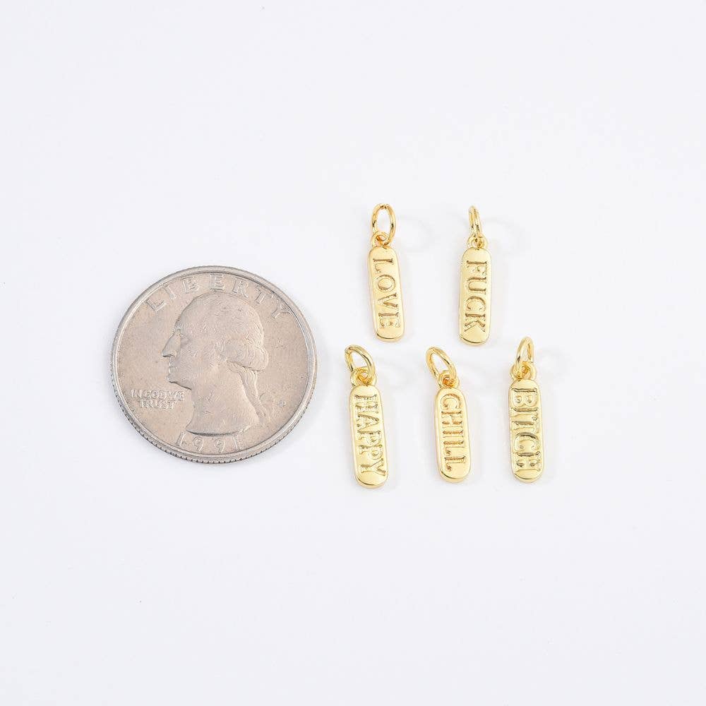 Obeski z graviranim napisom • 18k Gold Filled