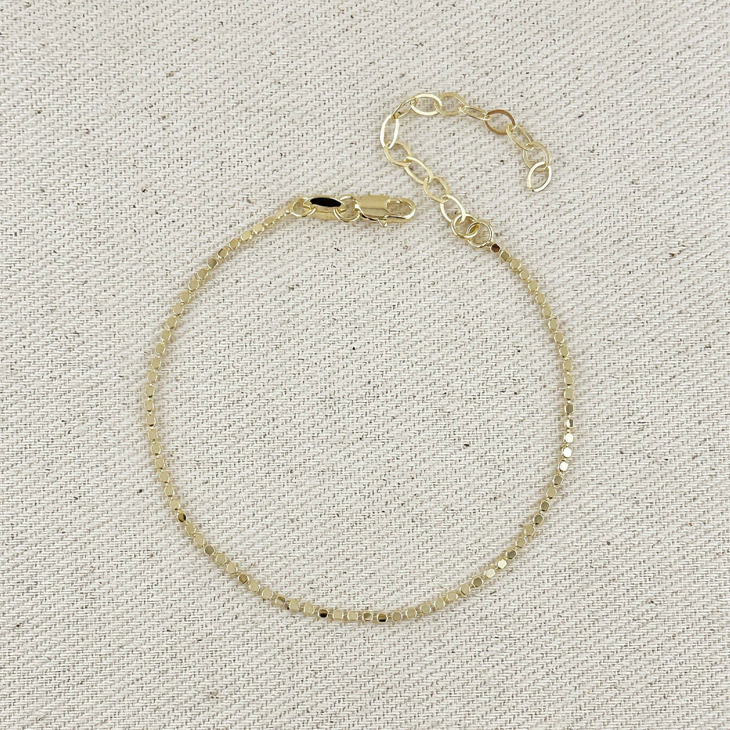 Zapestnica z ravnimi pikicami 1,5mm • 18k Gold Filled
