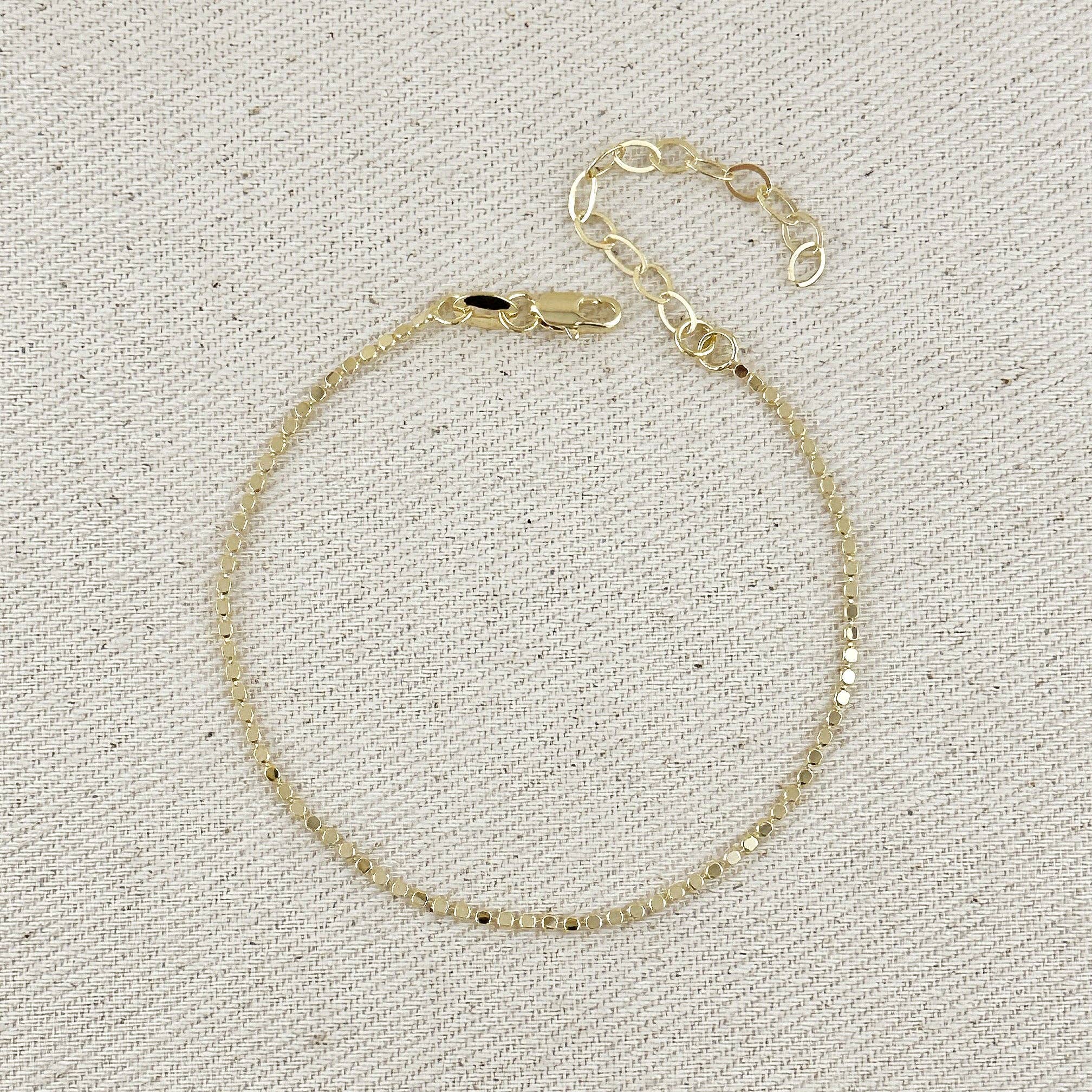 Zapestnica z ravnimi pikicami 1,5mm • 18k Gold Filled