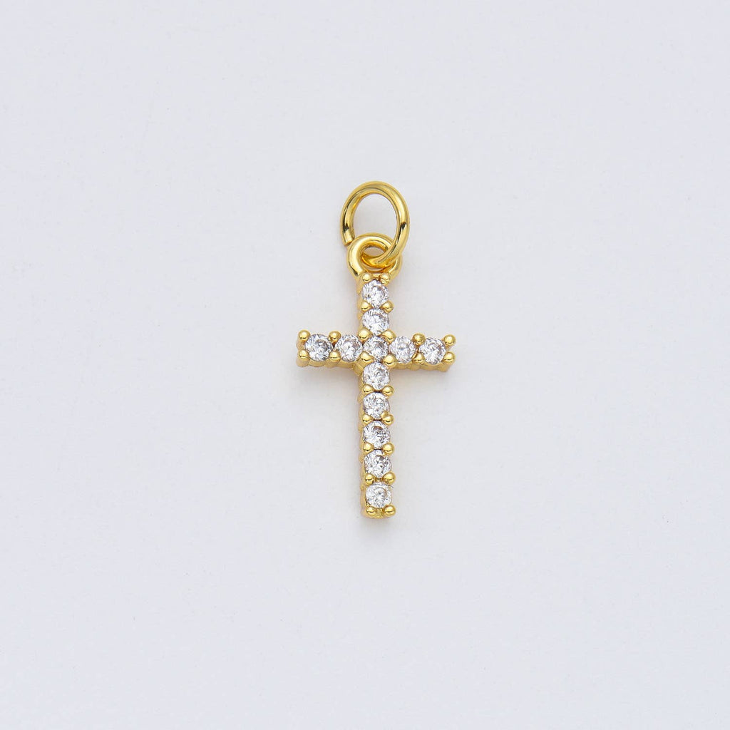 Križ s kristali • 18k Gold Filled