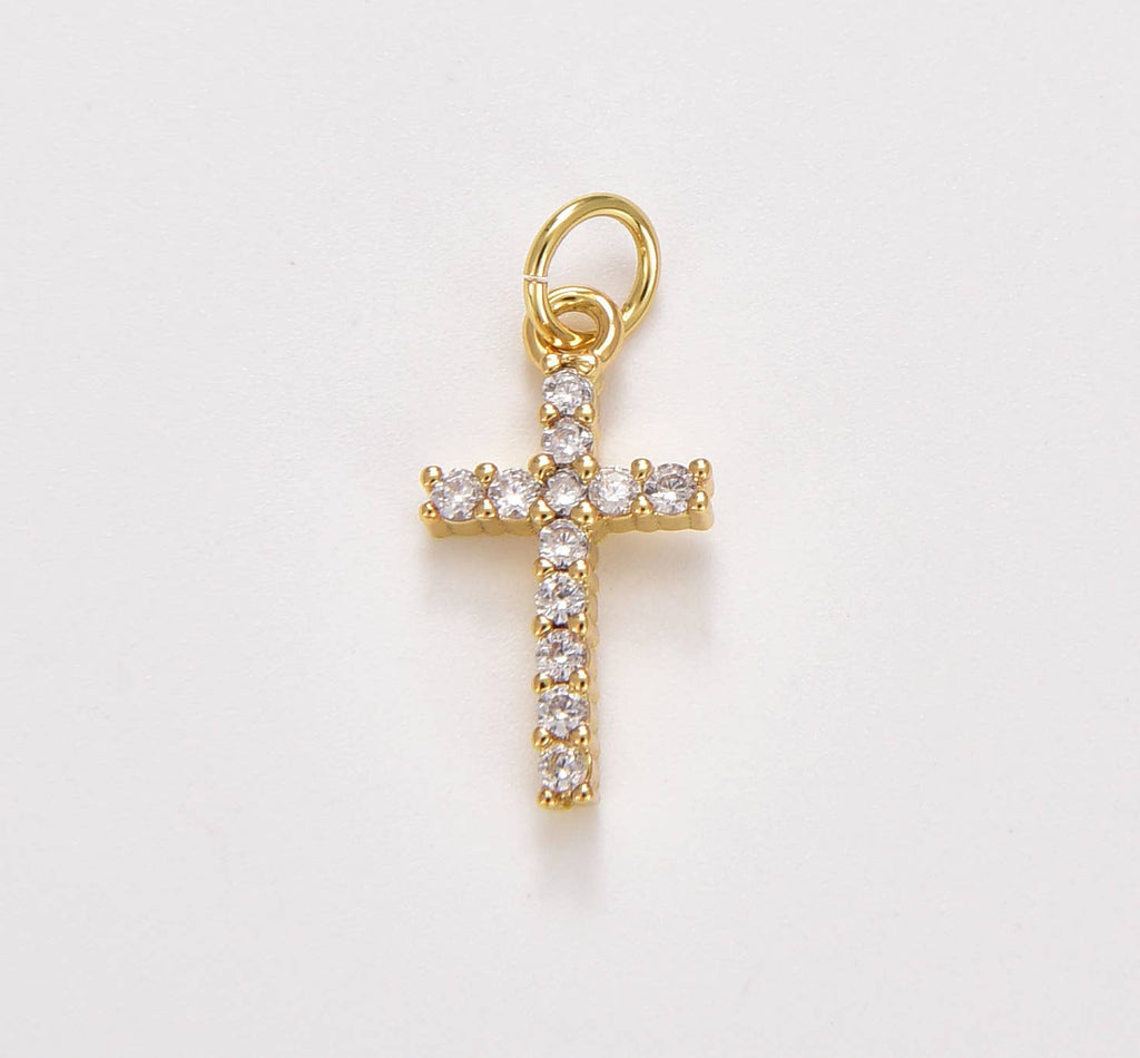 Križ s kristali • 18k Gold Filled