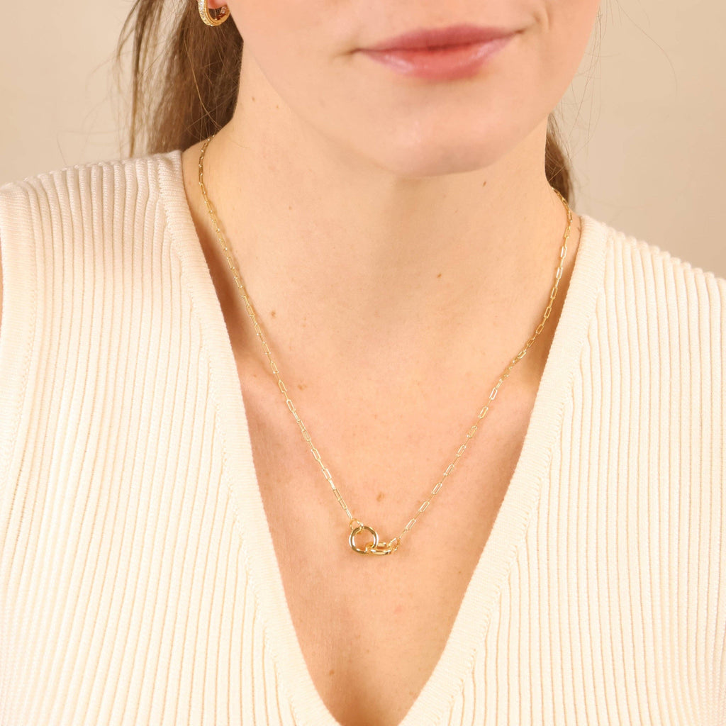 Verižica z medsebojno prepletenima krogoma  • 18k Gold Filled