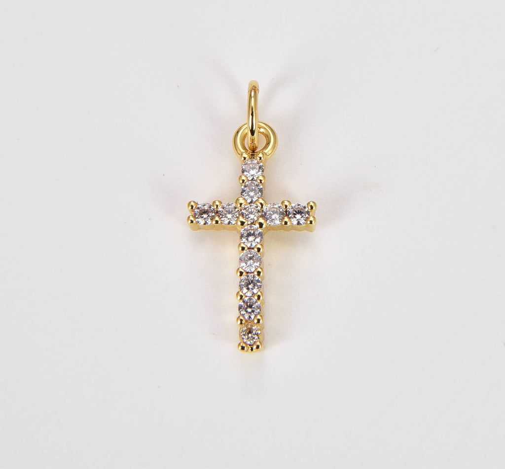 Križ s kristali • 18k Gold Filled