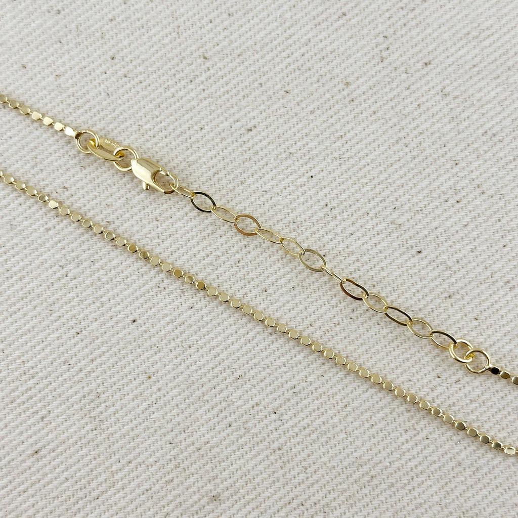 Zapestnica z ravnimi pikicami 1,5mm • 18k Gold Filled